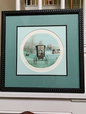 P Buckley Moss "Timeless Treasures" Buggy 1992 Society Print Triple Mat Ltd Ed.