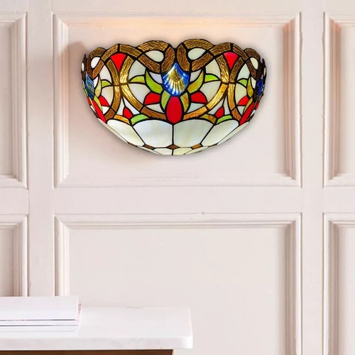 Tiffany wall lamp antique - wall,