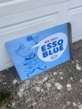 Esso blue heavy metal sign sign , 16in by 23in