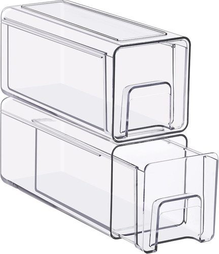 Clear stackable storage - stackable,