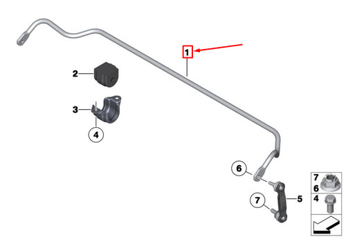 Bmw f10 rear - stabilizer, bar