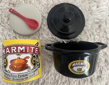 Marmite Vintage Style Ceramic Storage Jar with lid  and spoon &  Pot with Lid