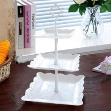 Tier Glass Plastic Cake Stand