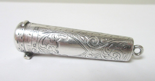 Antique cheroot case engraved - antique,
