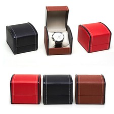 PU Single Grid Leather Watch
