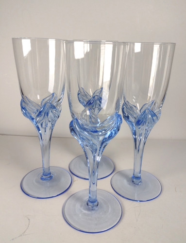 Vintage hand blown blue - vintage,