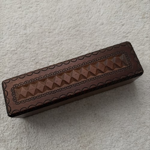 Carved wooden stamp - carved, with
