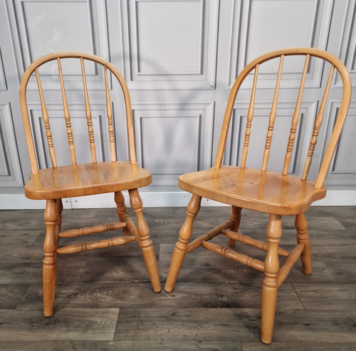 Pair vintage windsor chairs - vintage,