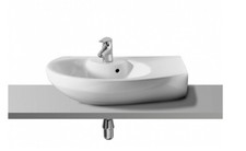 Roca DAMA SENSO-COMPACT Angular washbasin 27" x 17" White Porcelain vessel sink.