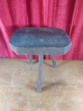 Vintage French Wooden 3 Legged Milking Stool Stand