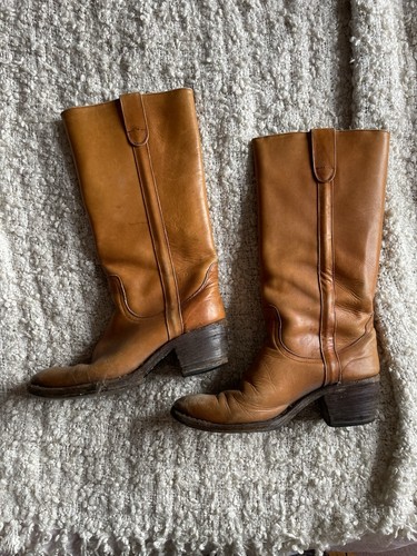 Women tan leather boots - women’s,
