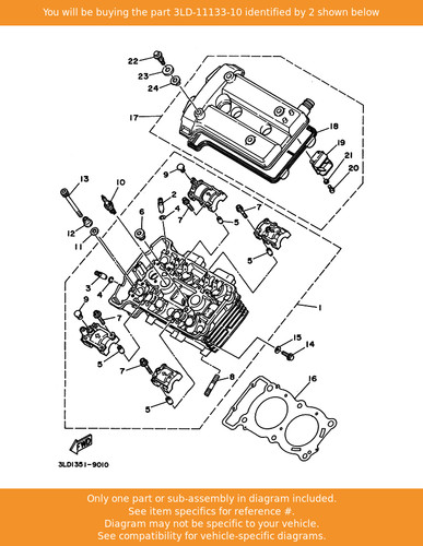 Yamaha guide valve - guide,, 1