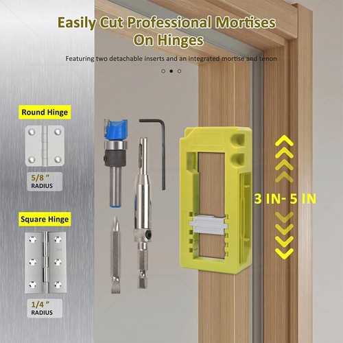 Door hinge routing jig - door,