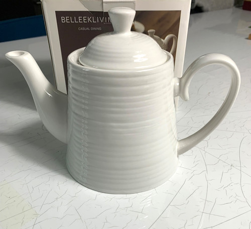 Belleek living ripple teapot - belleek,