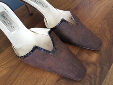 Jimmy Choo Mules Brown Fabric
