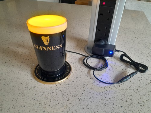 Guinness illuminated bar - illuminated, top