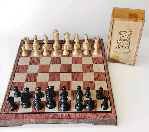 Vintage staunton chess set - chess,