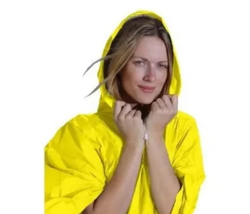 Folding rain poncho adults - folding,
