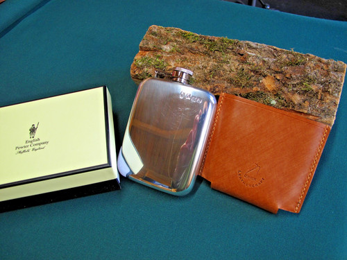 Sheffield pewter hip flask - pewter, 6oz