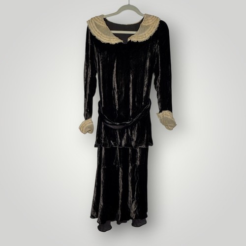 Vintage 1930s dress - dress, brown