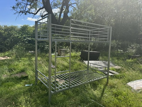 Shorty bunk bed silver - silver, metal