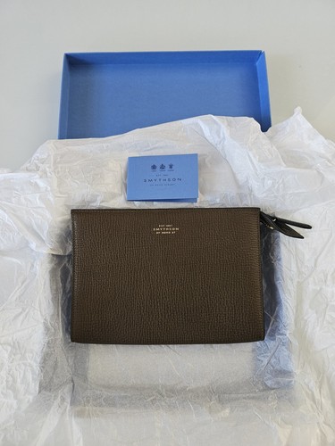 Smythson leather pouch bag - smythson,