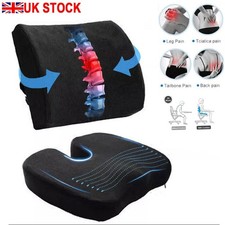 Orthopedic Memory Foam Seat Cushion Lumbar Back Support Pillow Pain Car Coccyx