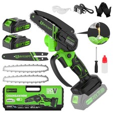 6 inch Electric Mini chainsaw Cordless Handheld Chain Saw 2 Battery +2 Chain