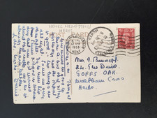 GB 1953 HEMEL HEMPSTEAD RUBBER POSTMARK ON POSTCARD TO WALTHAM CROSS