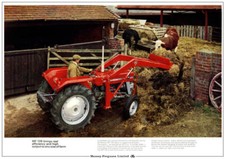 Vintage Massey Ferguson 135 In The Yard Tractor Poster Brochure Print RARE (A3)