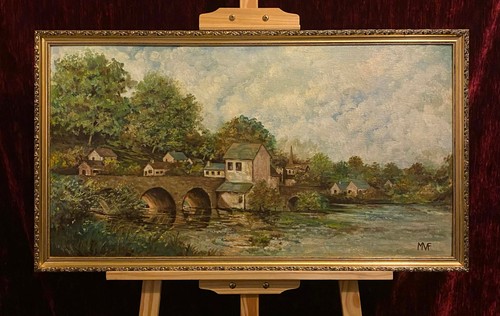 Vintage oil painting - , old