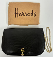 VINTAGE HARRODS HANDBAG BLACK