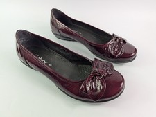 Gabor Burgundy Patent Leather Slip On Shoes Uk 5 Eu 38