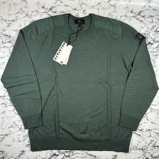 BELSTAFF Mens Atlas Green Roslare Wool Jumper SIZE 3XL XXXL BNWT Authentic