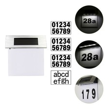  Solar Sign Lights Outdoor Modern House Numbers for outside Powered