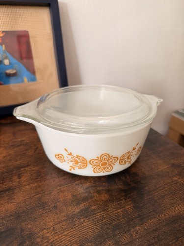 Vintage pyrex butterfly gold - vintage,