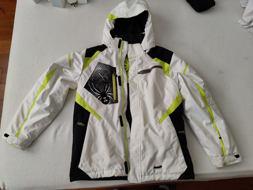 Spyder ski jacket kids white