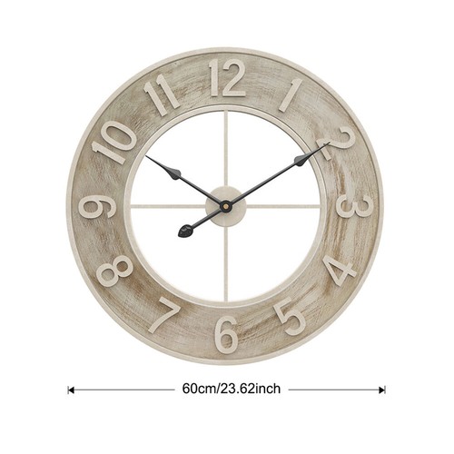 60cm woodgrain wall clock - 60cm,