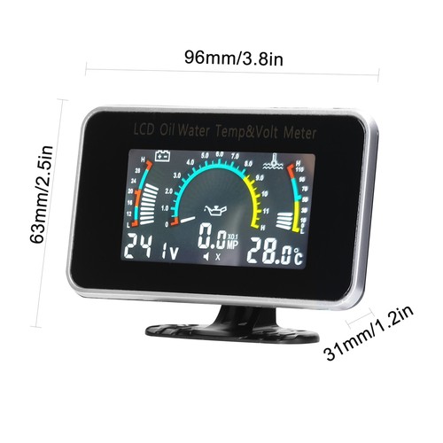 Lcd gauge oil - 3-in-1, pressure