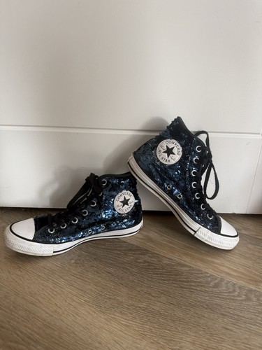 Converse navy blue sequin