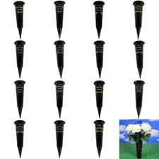 2 Memorial Black Grave Vase