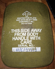 BRITISH ARMY CERAMIC BODY ARMOUR BALLISTIC PLATE, ECBA / OSPREY / STV