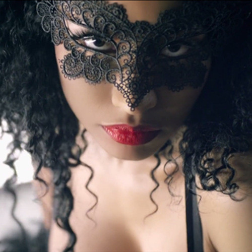 Black lace mask - lace,