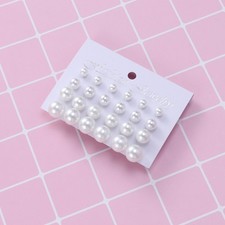  12 Pairs Ear Rings Pearl