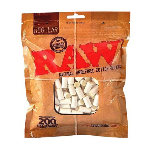 Raw cotton filter tips - raw,