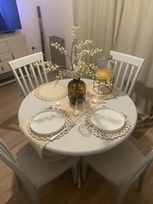Farmhouse Style Pine Table And Four Chairs