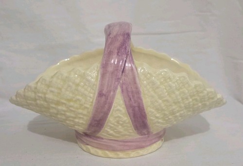 Vintage woven basket vase - vintage,