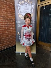 Red And White U7-U9 Irish Dance Dress