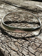 Georg Jensen. Sterling Silver Bangle #501 - Curve - Regitze Overgaard vtg 1960