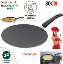 NON STICK CONCAVE TAWA, TAVA, PAN. FOR NAAN, CHAPATI, ROTI, FLAT BREAD, PANCAKES